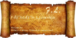Fábián Lizandra névjegykártya